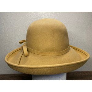 Scala Collezione Womens Rolled Brim Fedora Hat 100% Wool - New With Tag